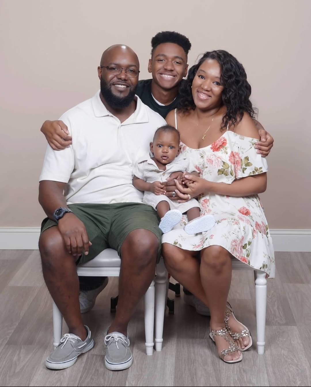 Alexis Hughes-Williams with her family
